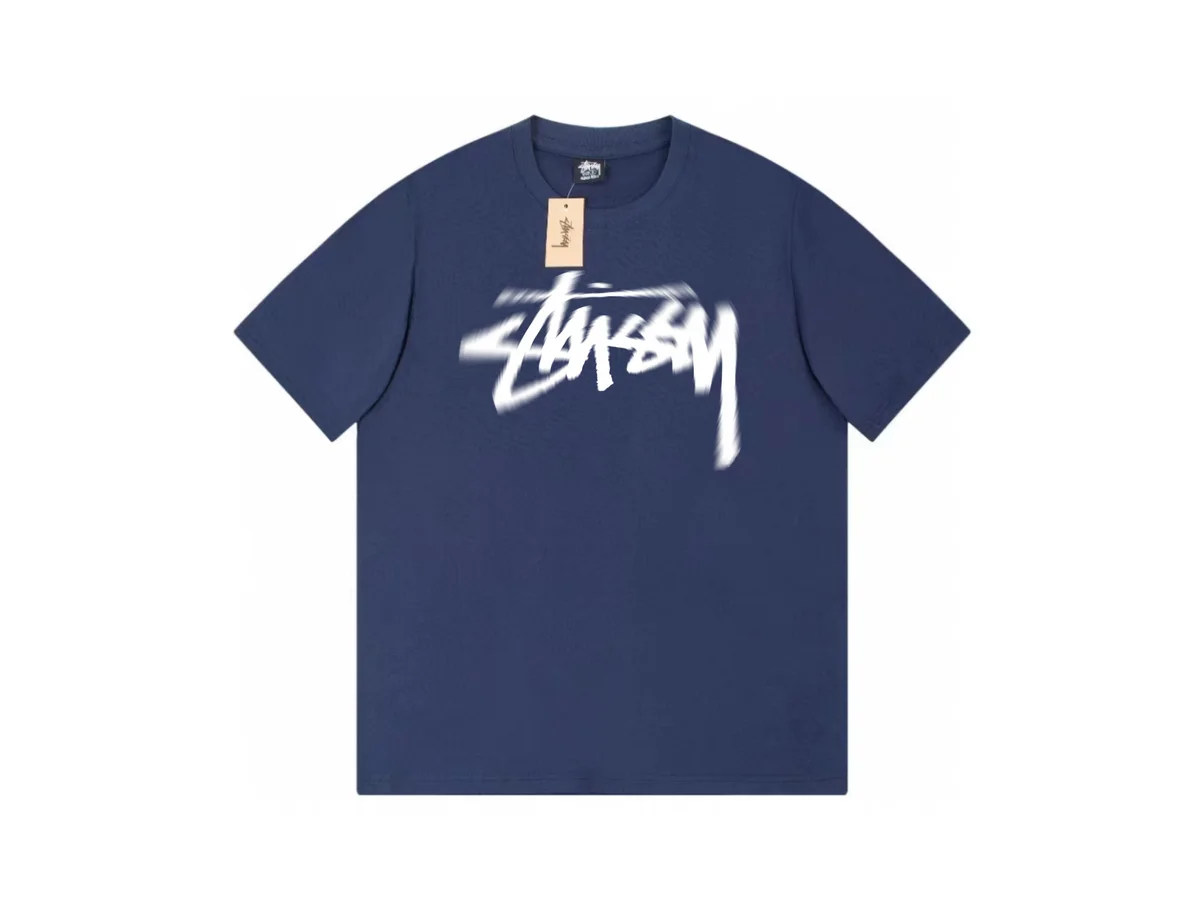Stussy Stussy Stüssy Basic Logo Navy T-Shirt Navy - 1