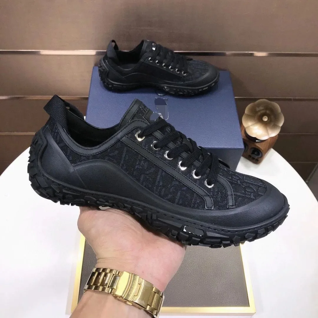 Dior Dior Lady Dior Black Leather Sneakers Black - 1