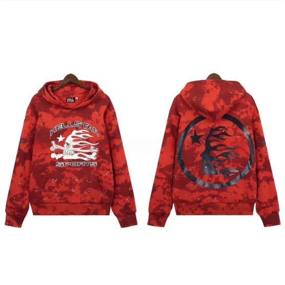Hellstar Hellstar BB005 Red Tie-Dye Hoodie Red - 1