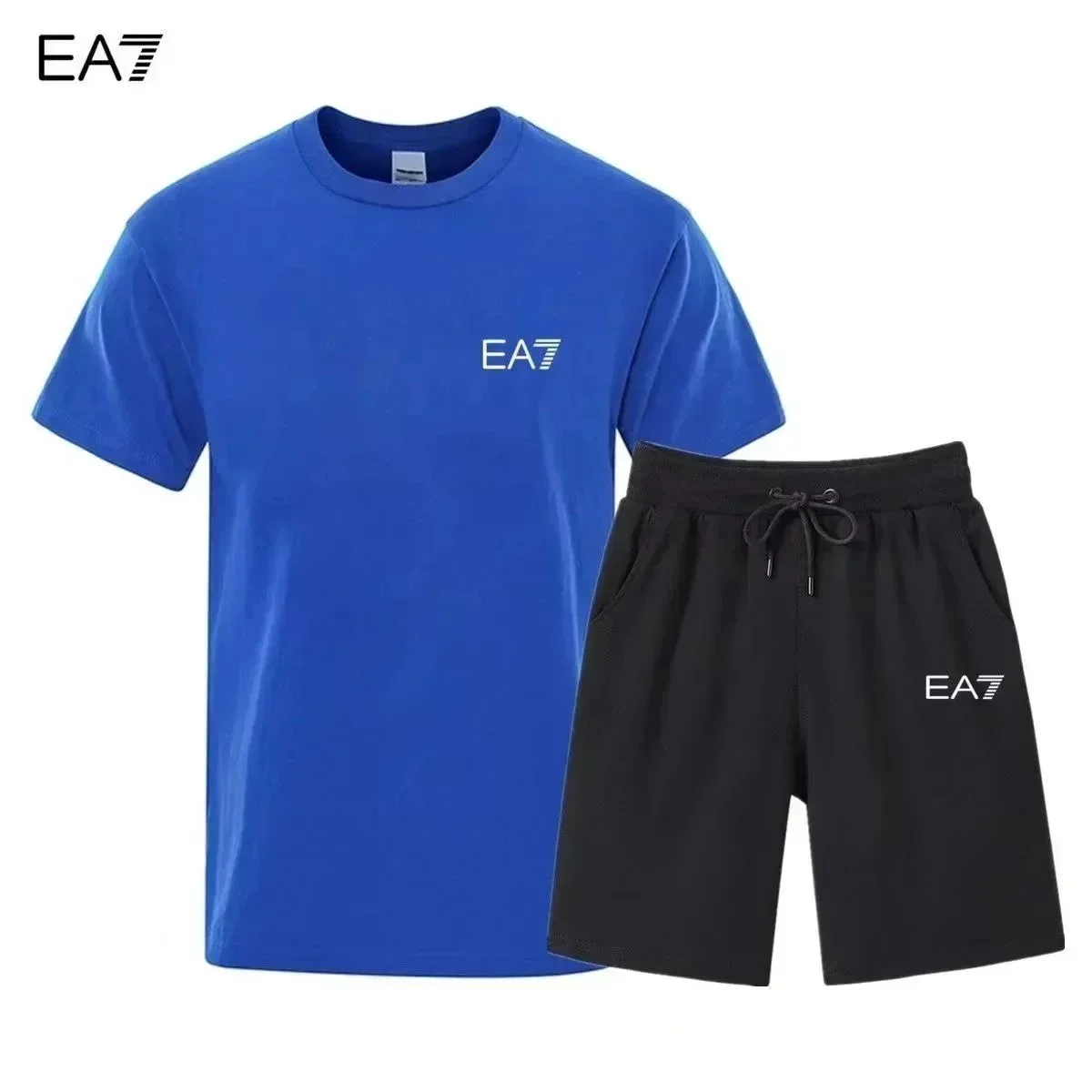 Armani EA7 Blue/Black Co-ord Set Blue