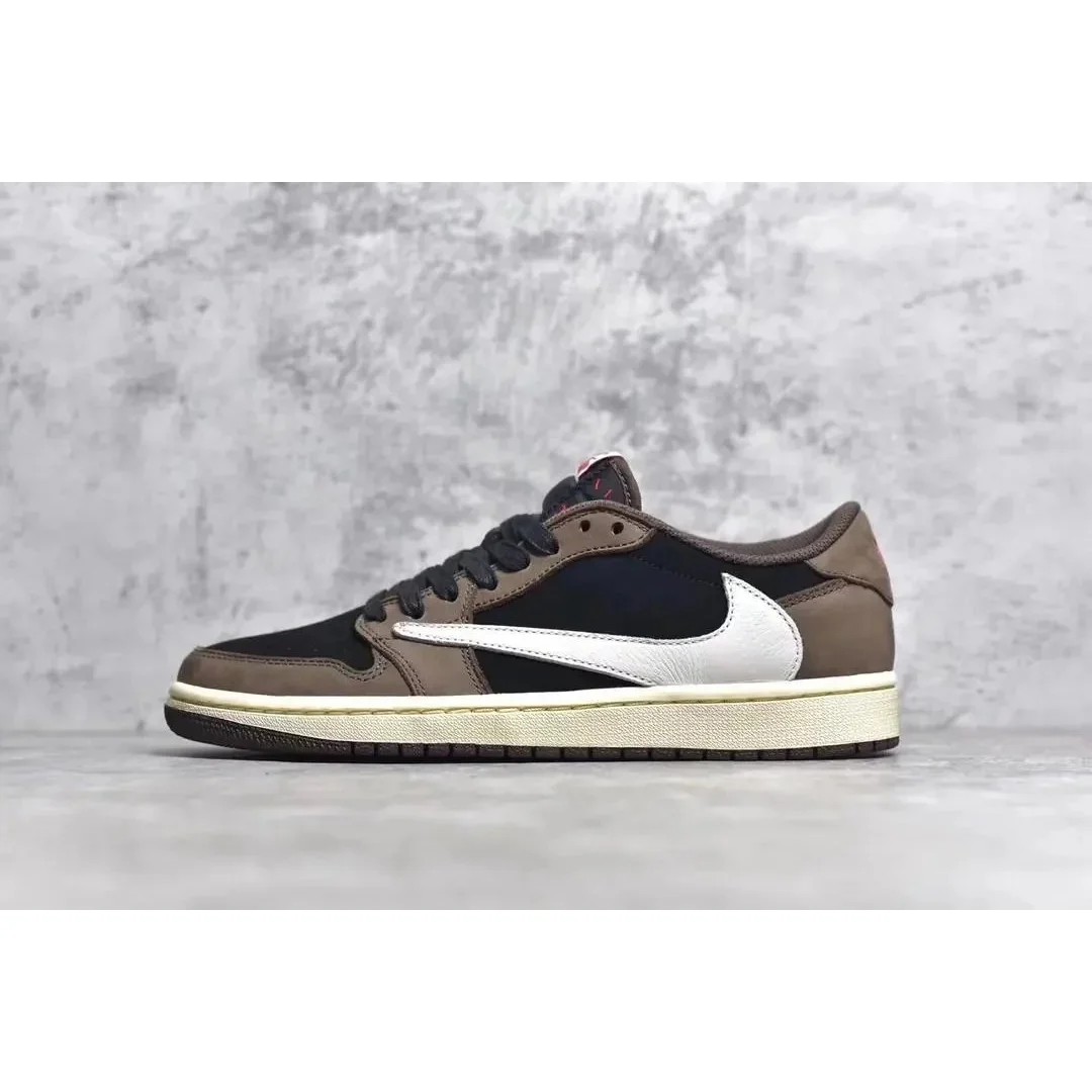 Nike Nike Air Jordan 1 Low Oatmeal Black Sneakers Brown - 1