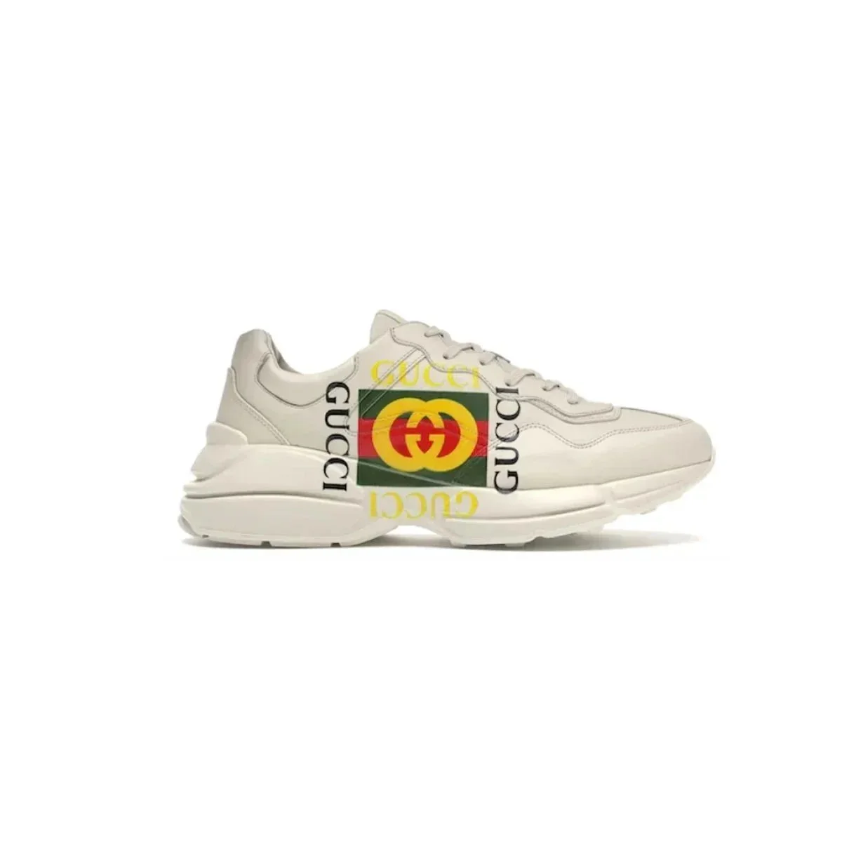 Gucci Gucci Rhyton Logo Ivory Sneakers Cream