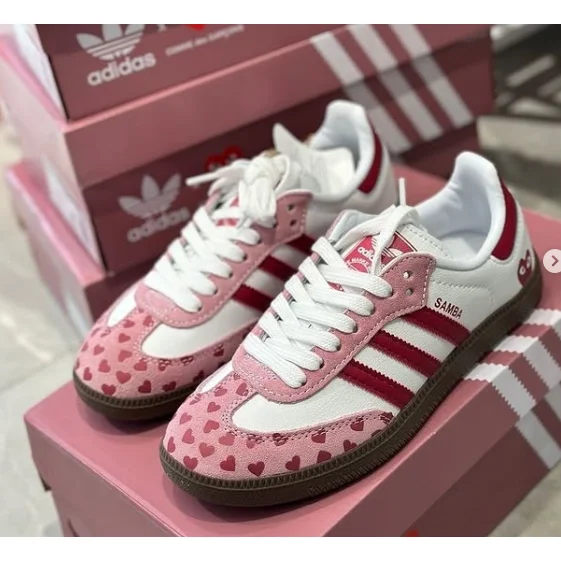 Adidas Adidas Originals Samba Pink Heart Print Sneakers Multicolor