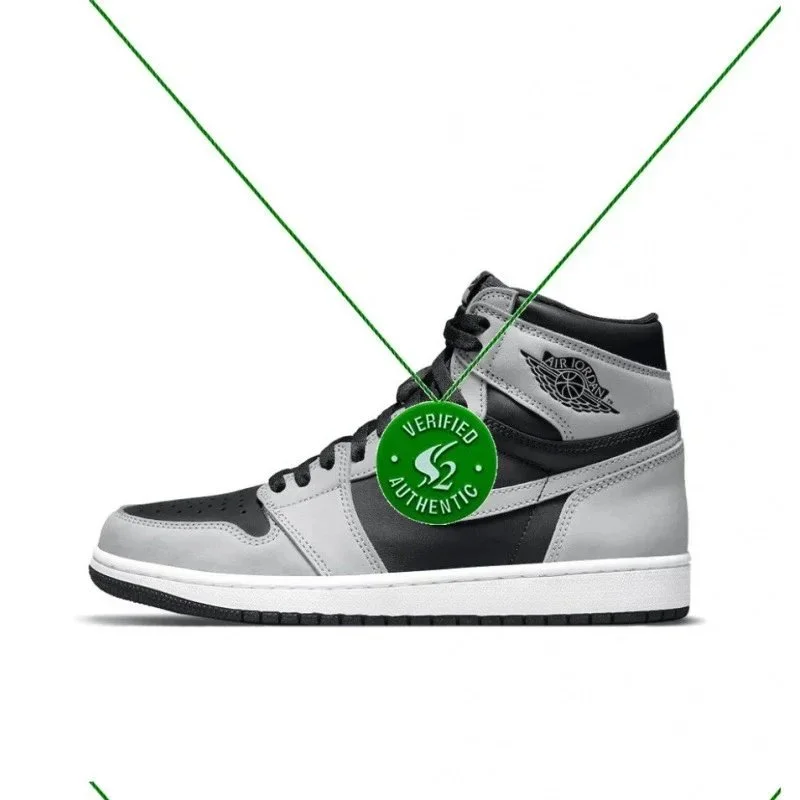 Nike Nike Air Jordan 1 Shadow Grey Black Sneakers Grey - 1