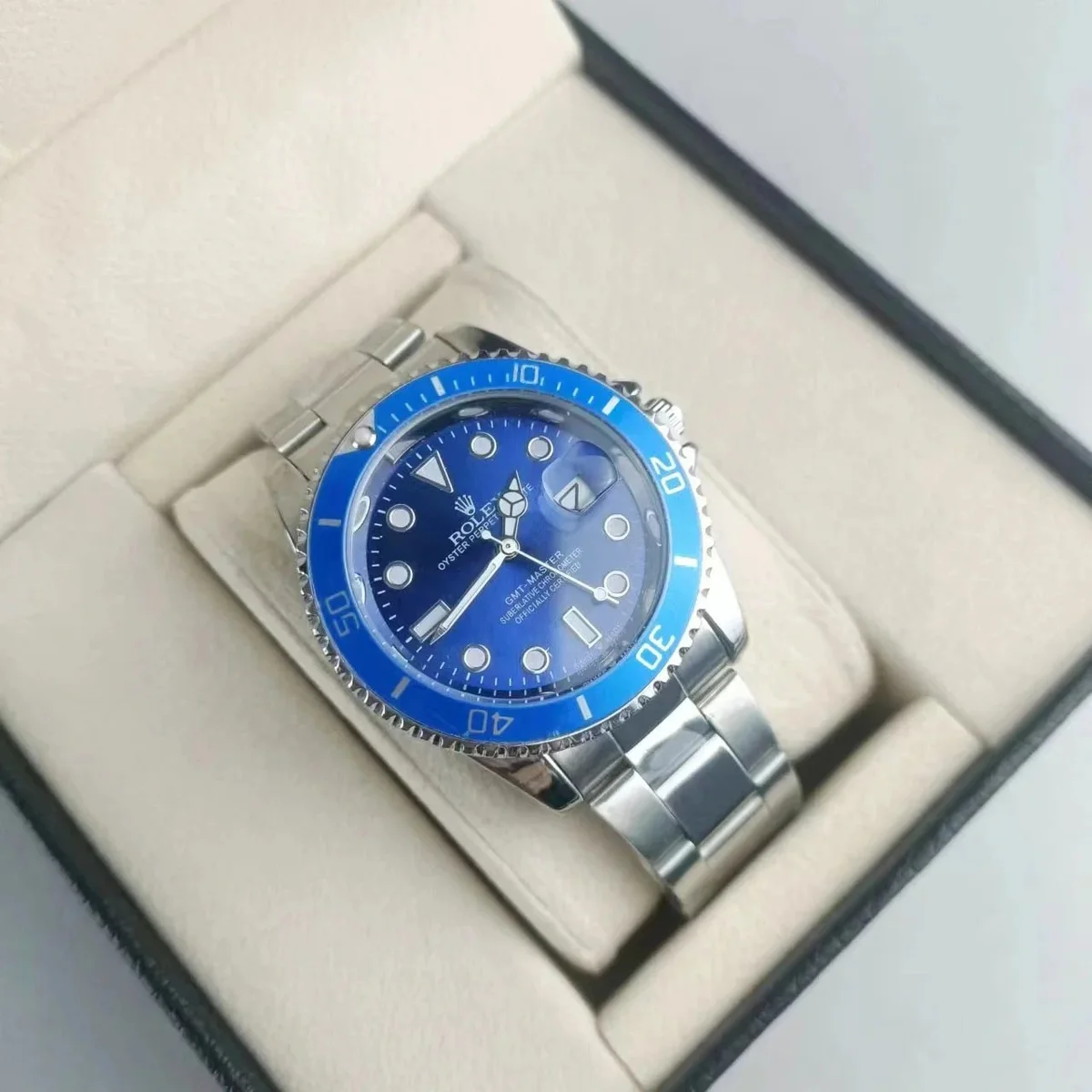 Rolex Rolex Submariner Blue Dial Stainless Steel Watch Blue
