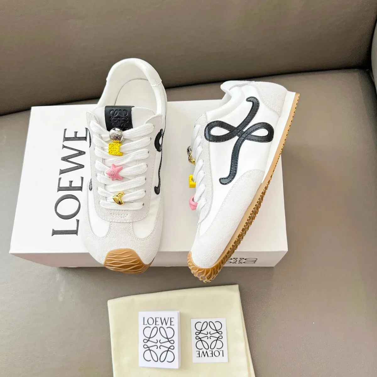 Loewe Loewe Anagram A-4 (With Beads) White Sneakers White