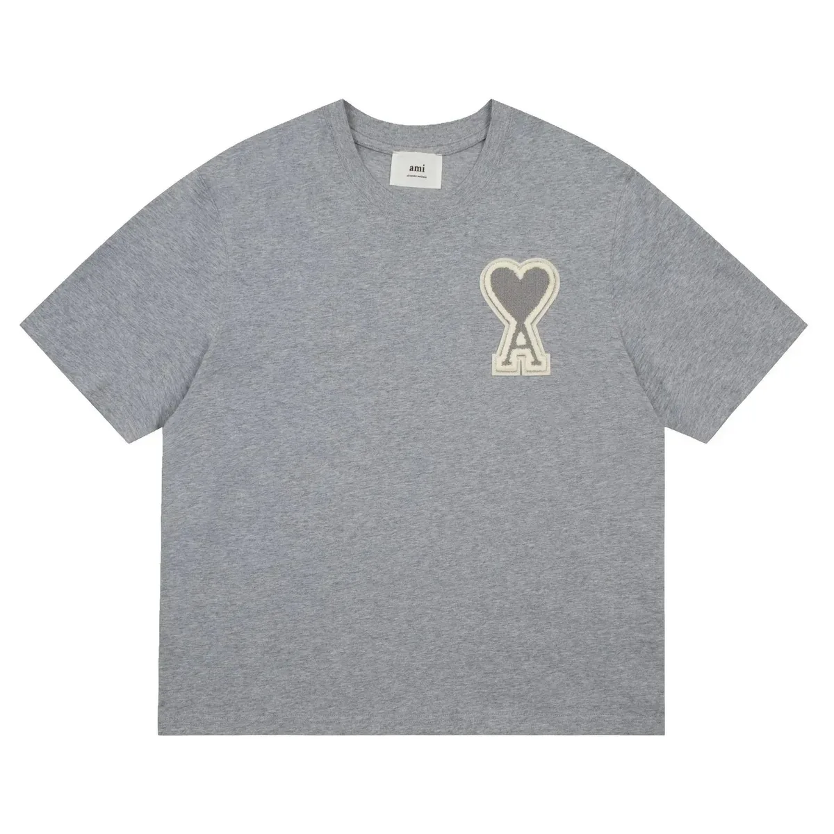 Ami Paris Ami Paris Ami de Coeur Heart Logo Grey T-Shirt Grey