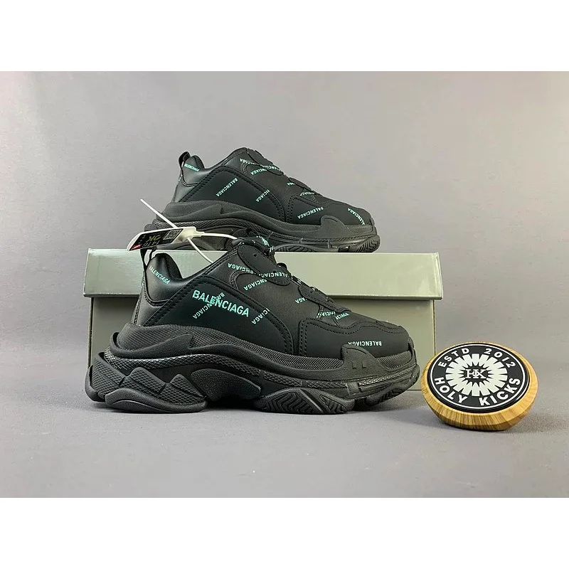 Balenciaga Balenciaga Triple S Black/Teal Sneakers Black - 1