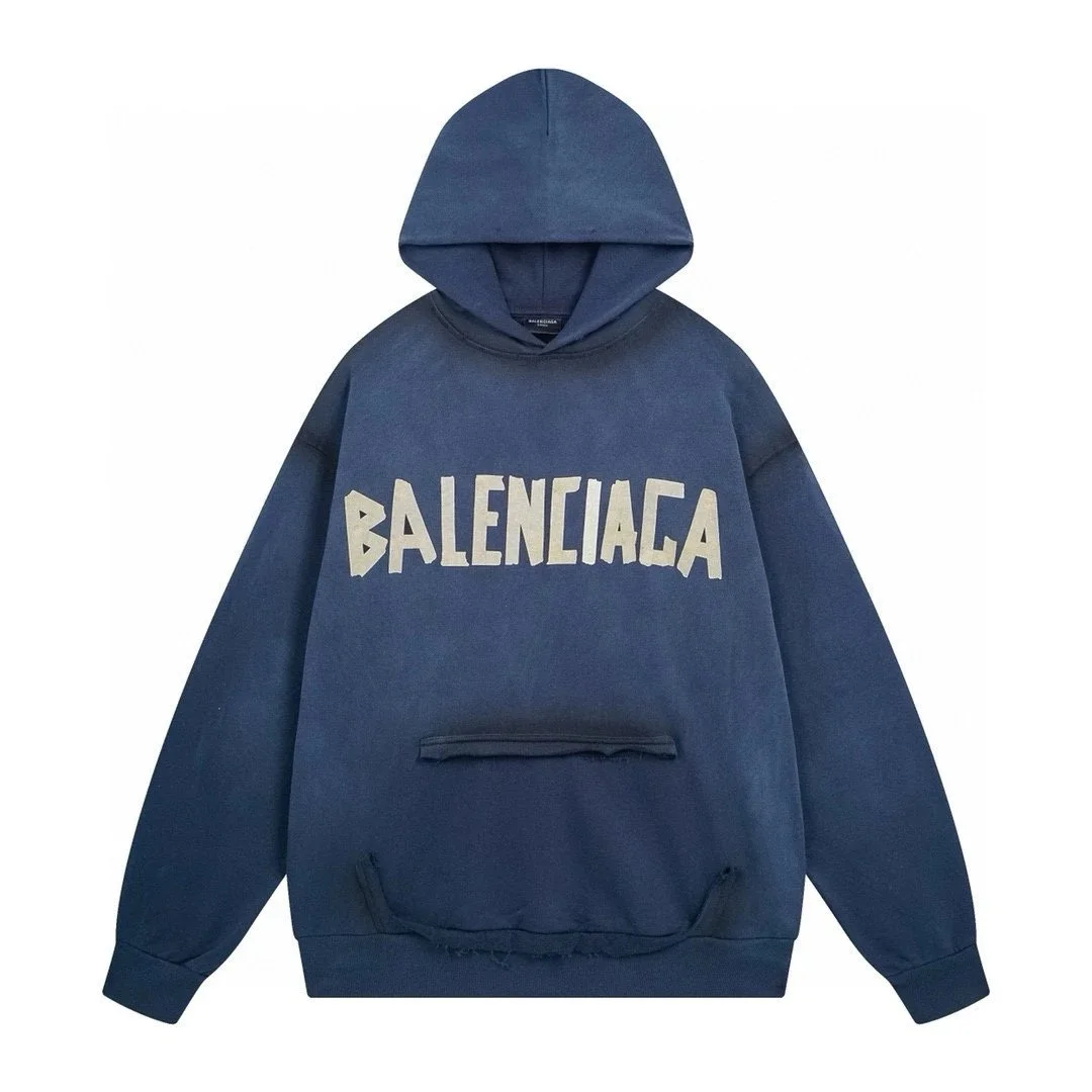 Balenciaga Balenciaga Navy Oversized Hoodie Navy