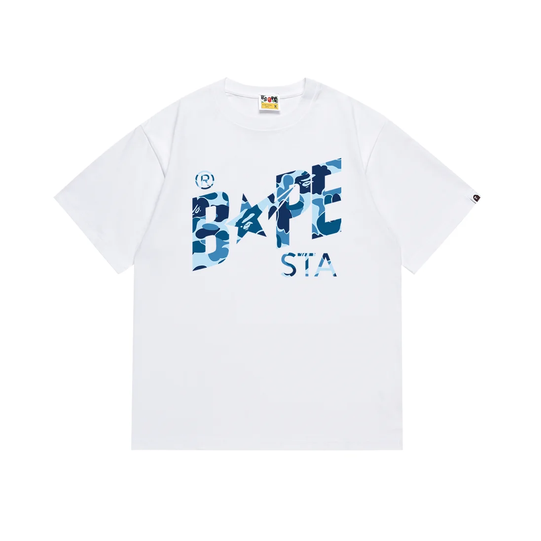 A Bathing Ape A Bathing Ape BAPE STA White Blue Camo T-Shirt White - 1