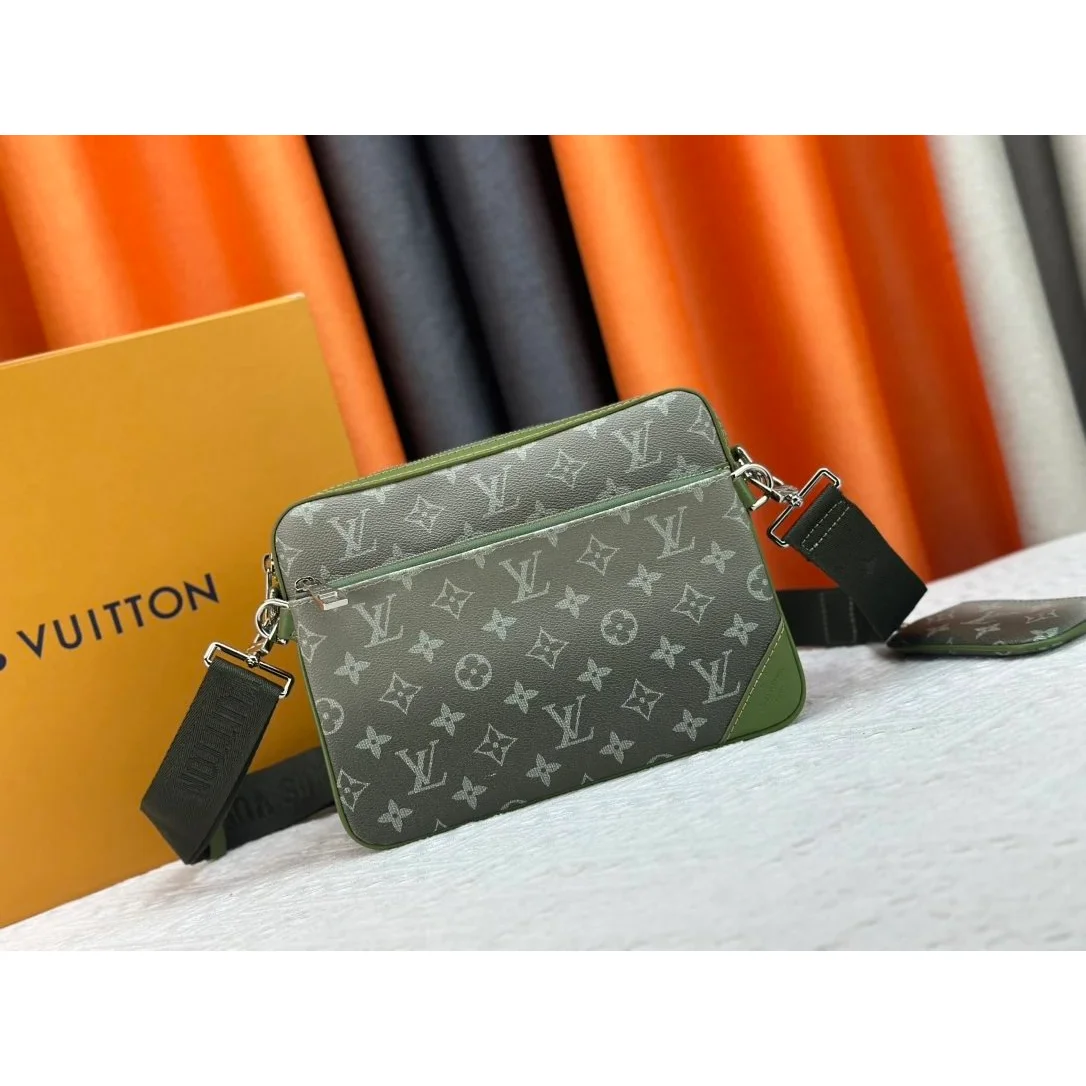 Louis Vuitton Louis Vuitton Neverfull Monogram Crossbody Bag Olive Green Green