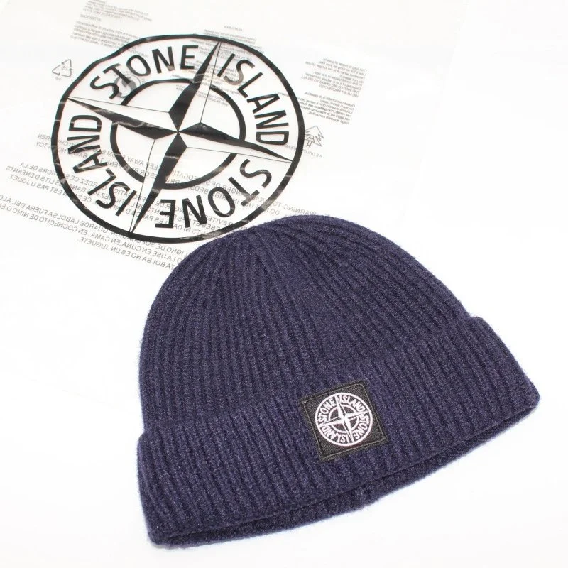 Stone Island Stone Island Navy Knit Beanie Navy