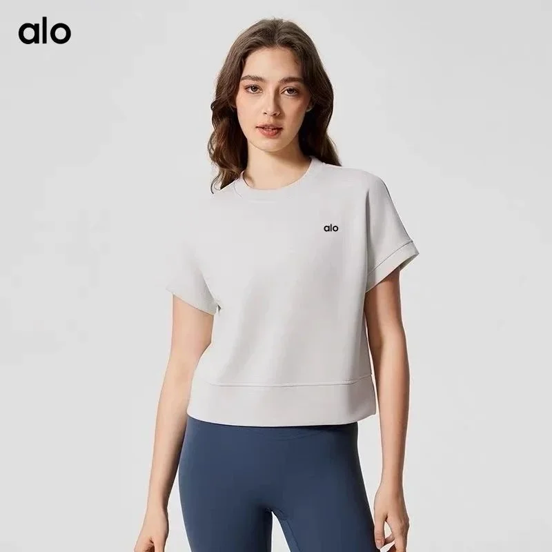 Alo Yoga Alo Bone White T-Shirt Women's Tops White - 1