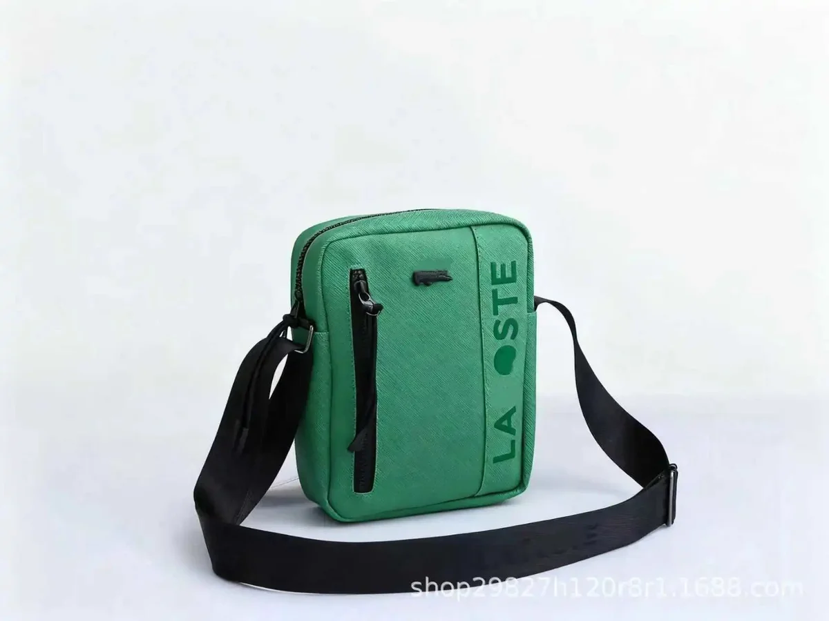 Lacoste Lacoste Green Crocodile Logo Crossbody Bag Green - 1