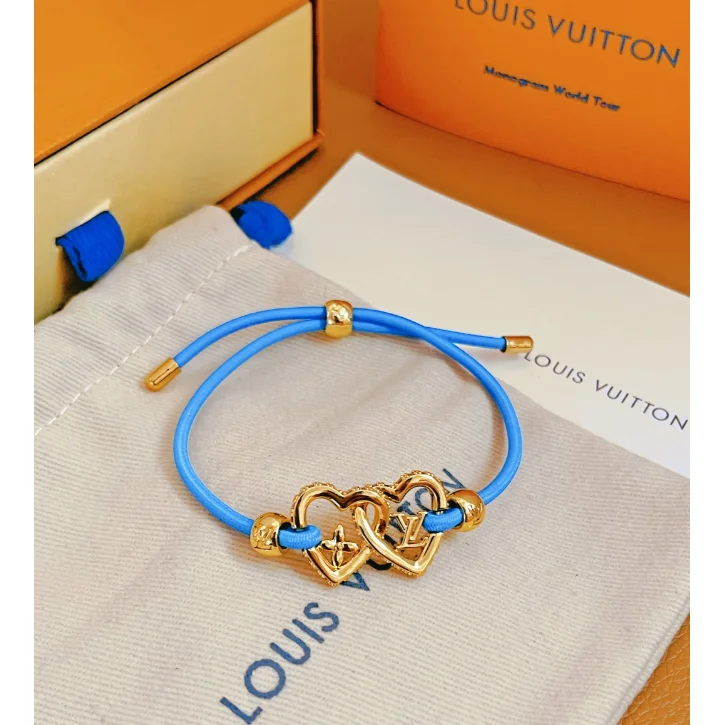 Louis Vuitton Louis Vuitton Monogram Blue and Gold Bracelet Blue
