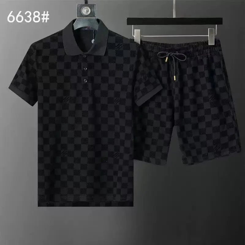 Other Polo Set - Checkered Black Shorts & Shirt Black - 1