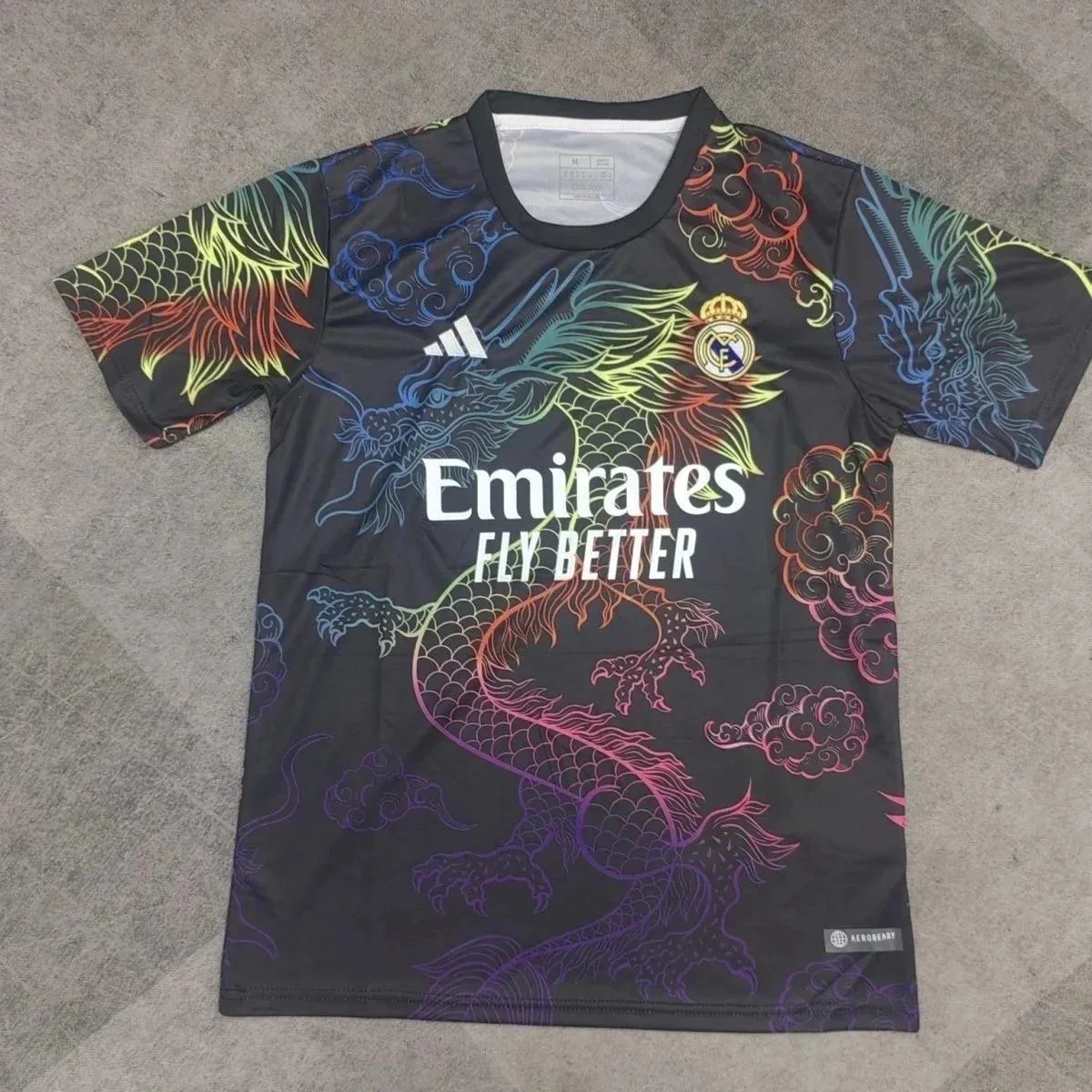 Adidas Adidas Champions League 08 Rainbow Dragon Soccer Jersey Black