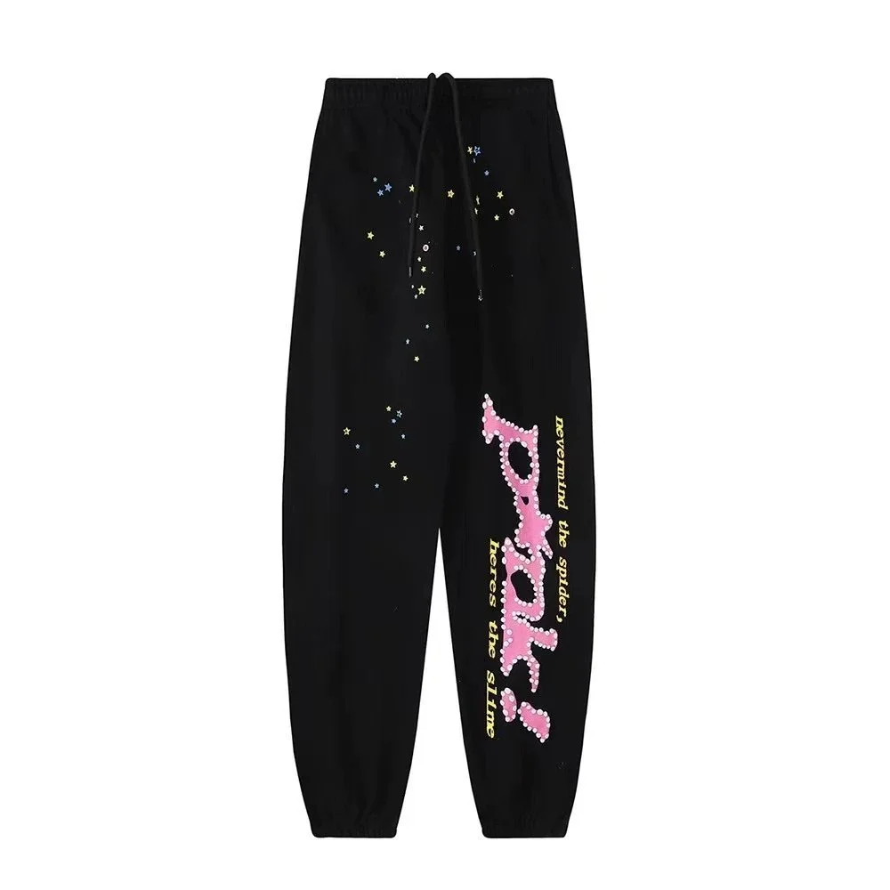 Other Black Pants with Pink 'Boros the Slime' Print and Star Embellishments Black - 1
