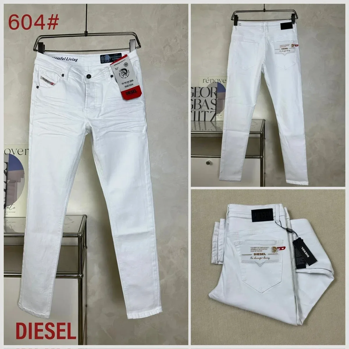 Diesel Diesel White 28 Jeans White - 1