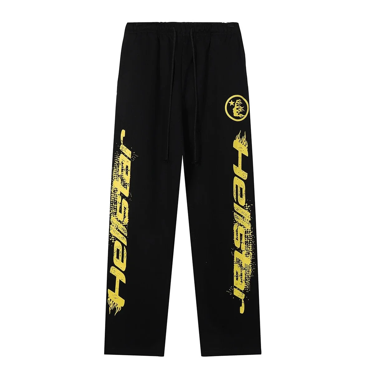Hellstar Hellstar Black Yellow Flames Sweatpants Black