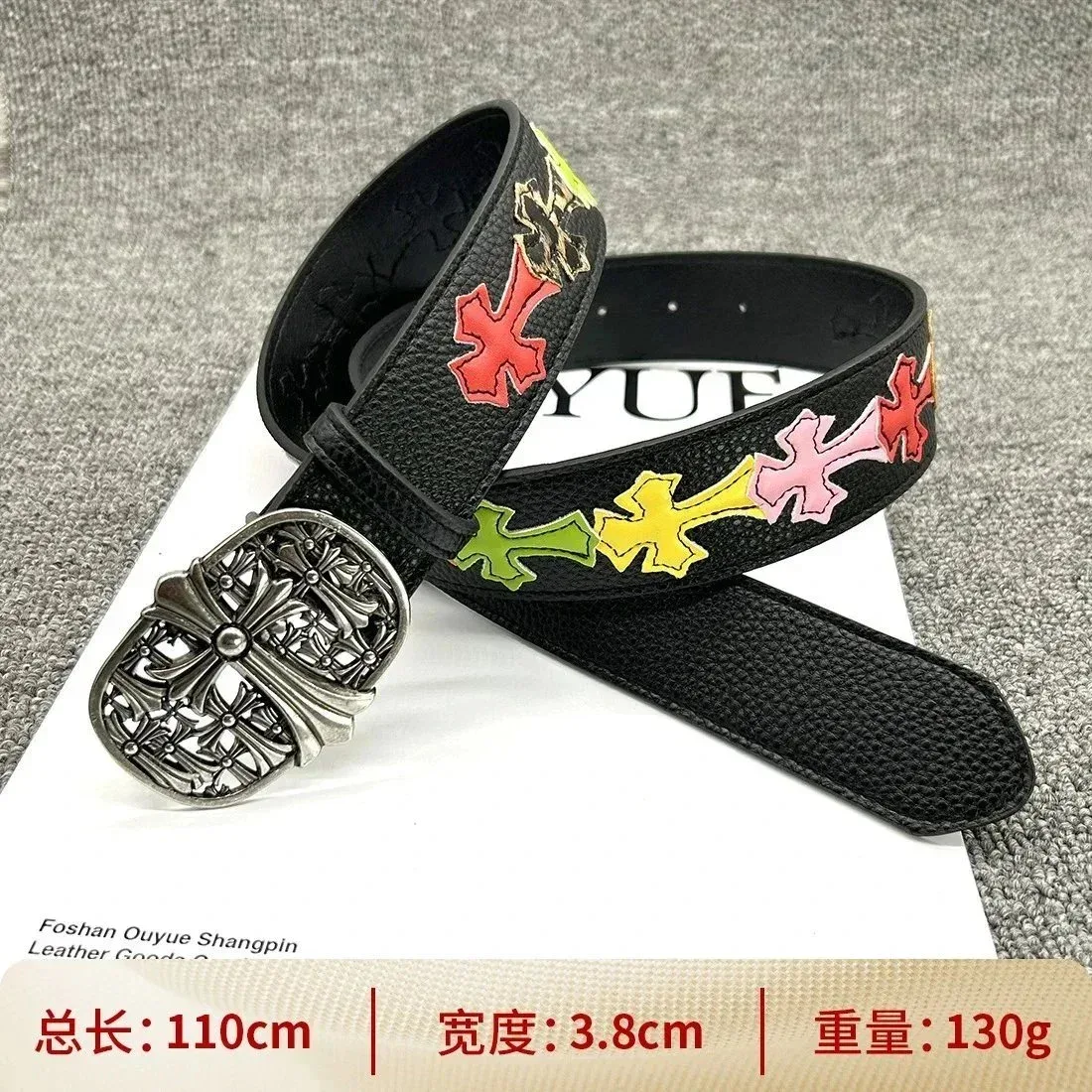 Chrome Hearts Chrome Hearts CH Cross Colorful Cross Belt Multicolor