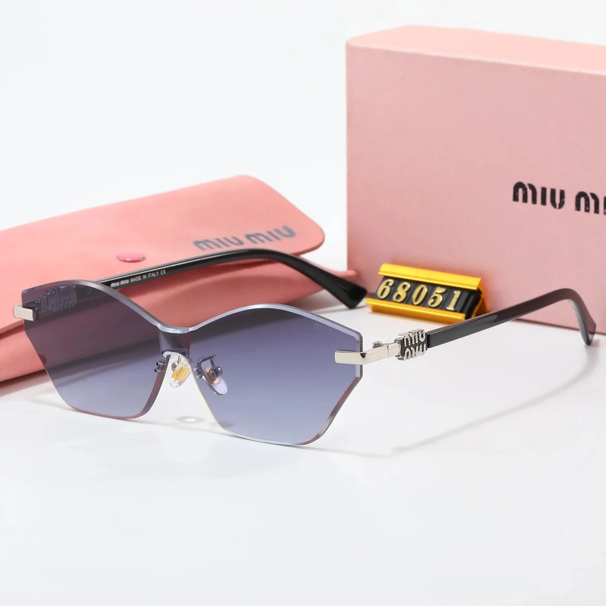 Miu Miu Miu Miu 68051 Gradient Sunglasses Women Blue - 1