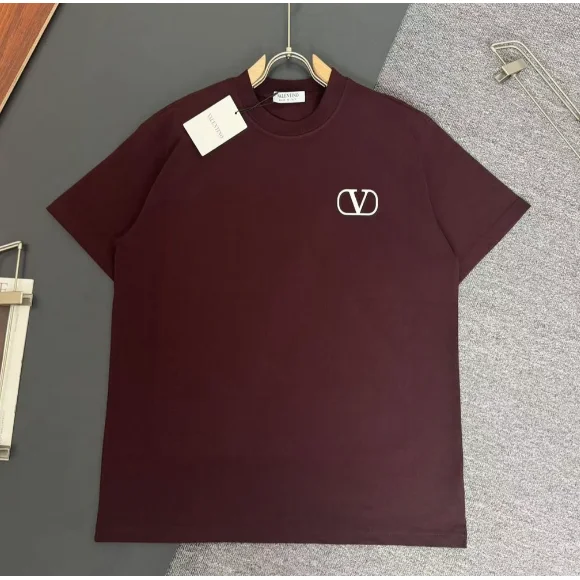 Valentino Valentino VLogo Burgundy T-Shirt Red - 1