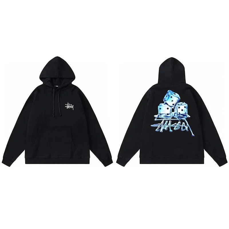Stussy Stussy Stüssy Dice Print Black Hoodie Black - 1