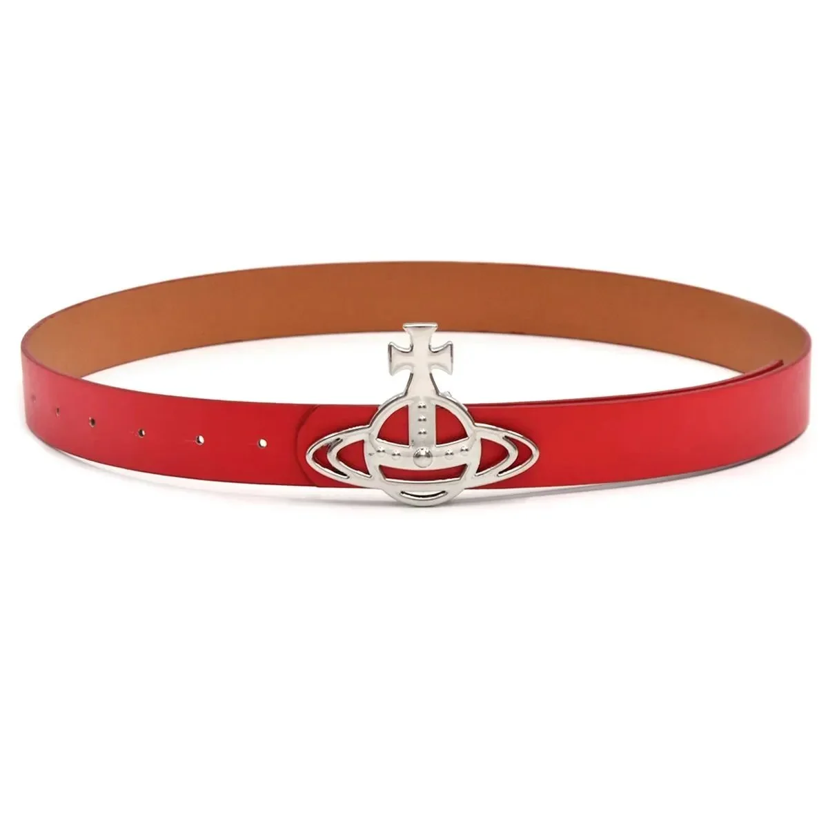 Vivienne Westwood Vivienne Westwood Orb Belt Red Leather Belt Red - 1