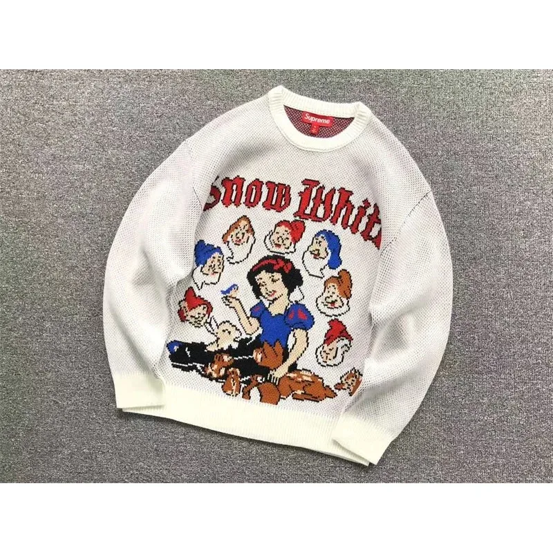 Supreme Supreme Snow White Graphic Knit Sweater White - 1