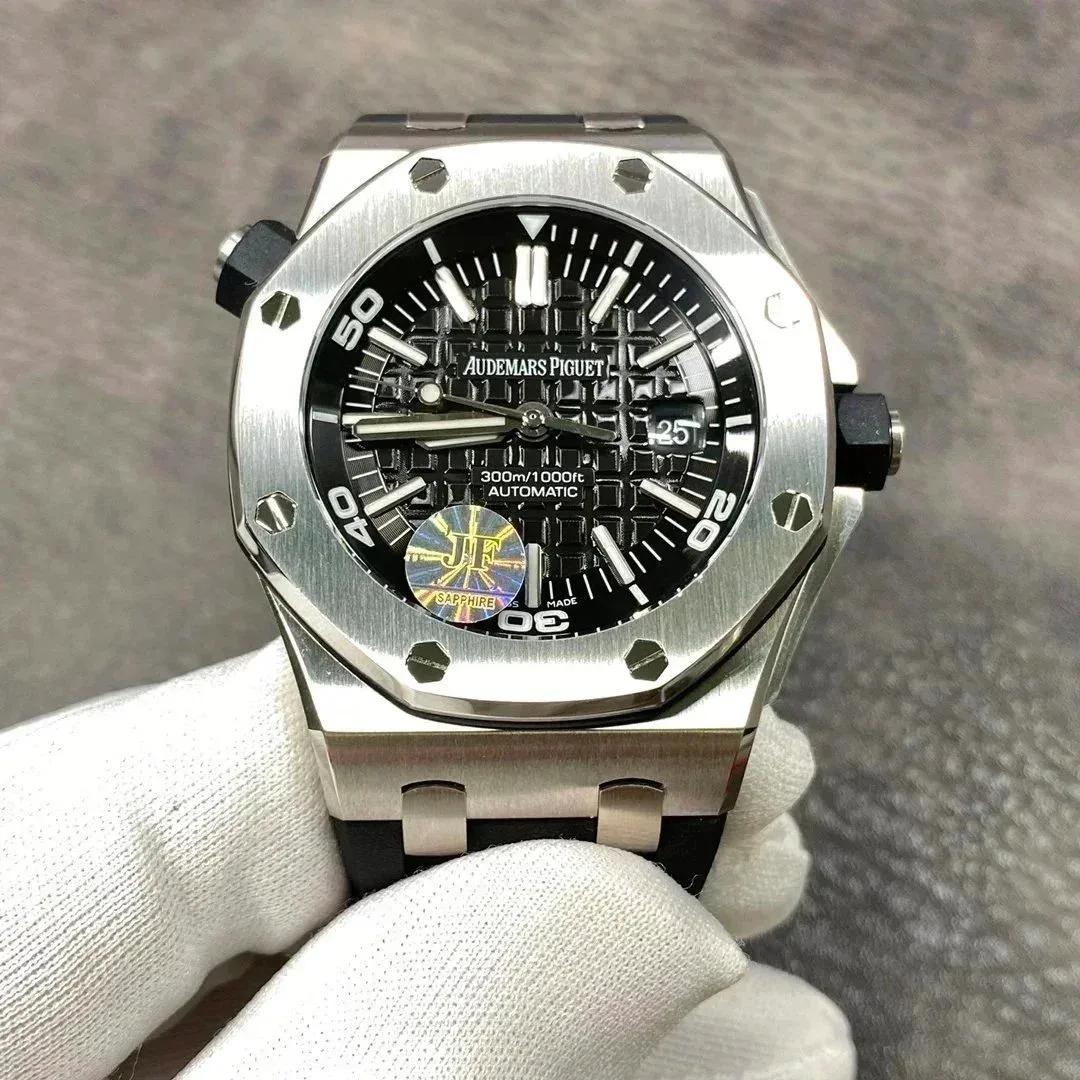Audemars Piguet Audemars Piguet Royal Oak Offshore Black Silver Watch Silver - 1