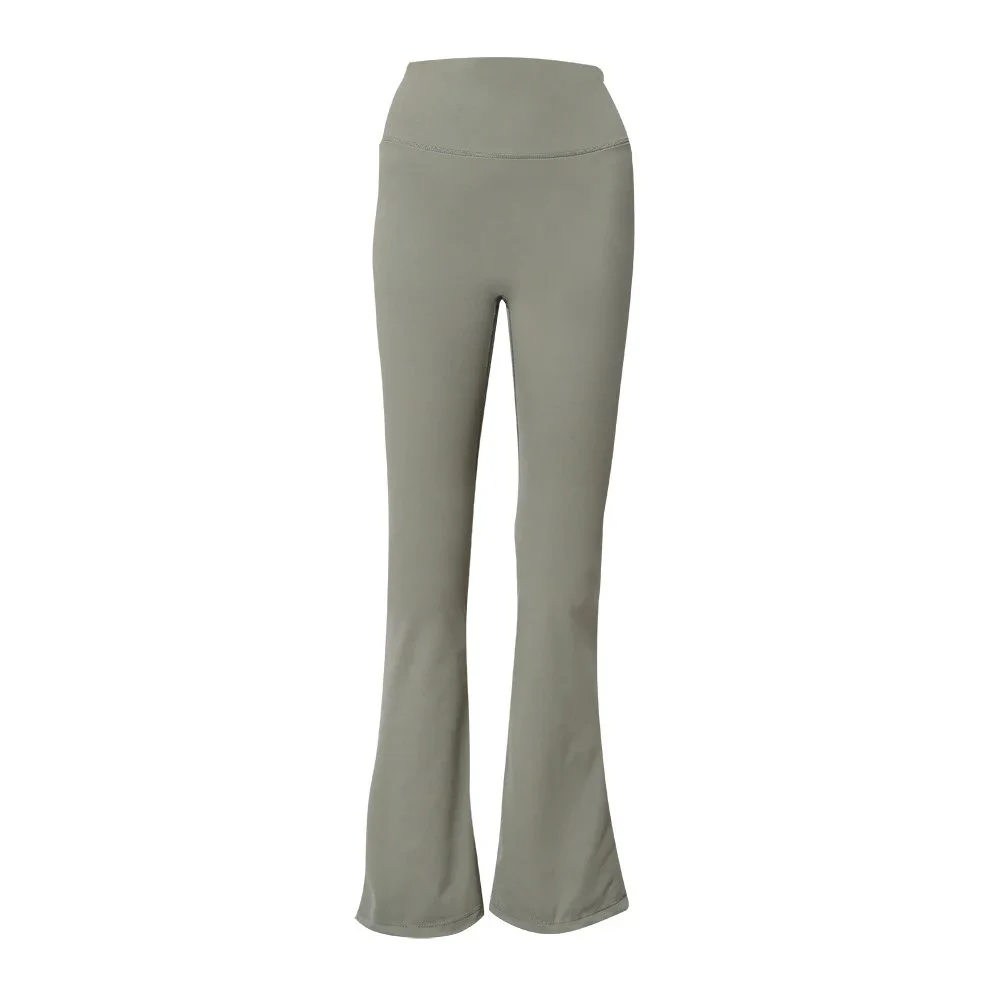 Other Unisex Olive Green Flare Pants Green - 1