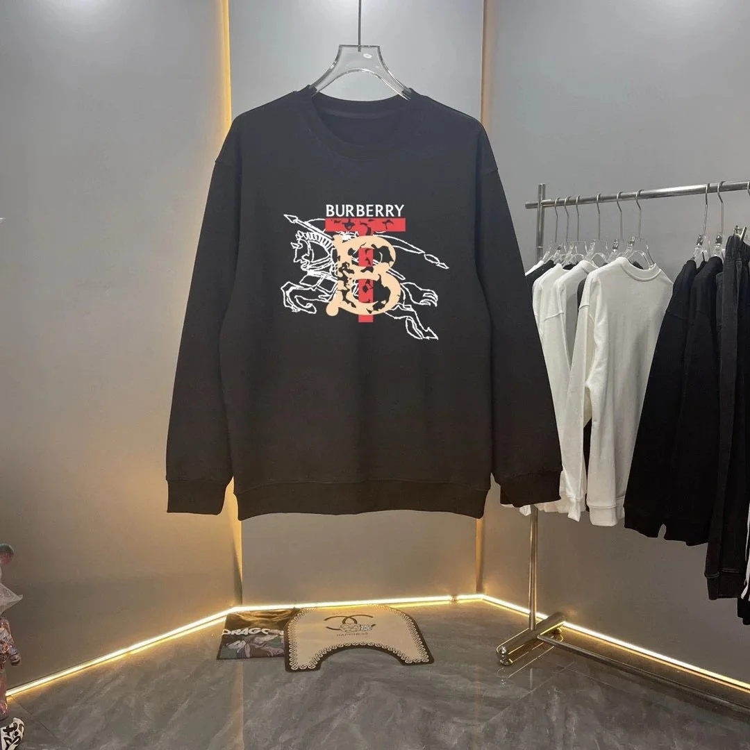 Burberry Burberry Black Horse & Plaid Logo Sweatshirt Black - 1