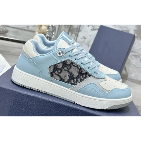 Dior Dior Air Jordan 1 Light Blue/Black Sneakers Blue
