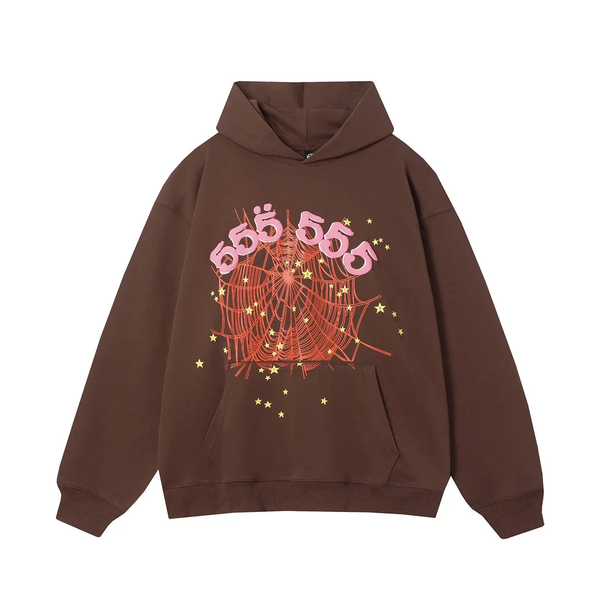Other Brown Spider Web Print Hoodie Brown - 1
