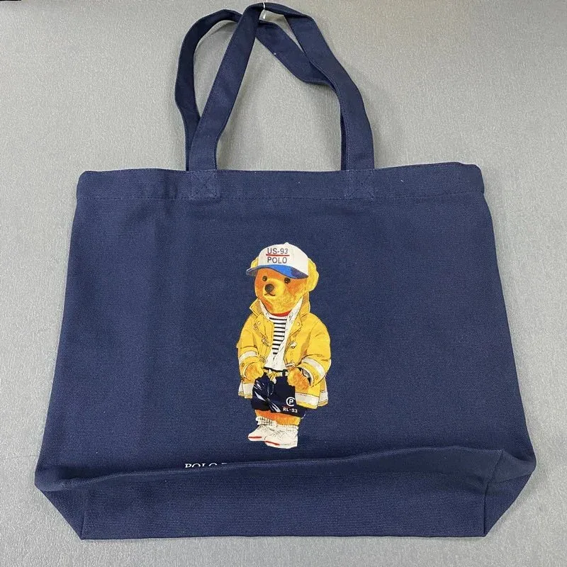 Polo Ralph Lauren Polo Ralph Lauren Bear Graphic Canvas Tote Bag Navy Navy - 1