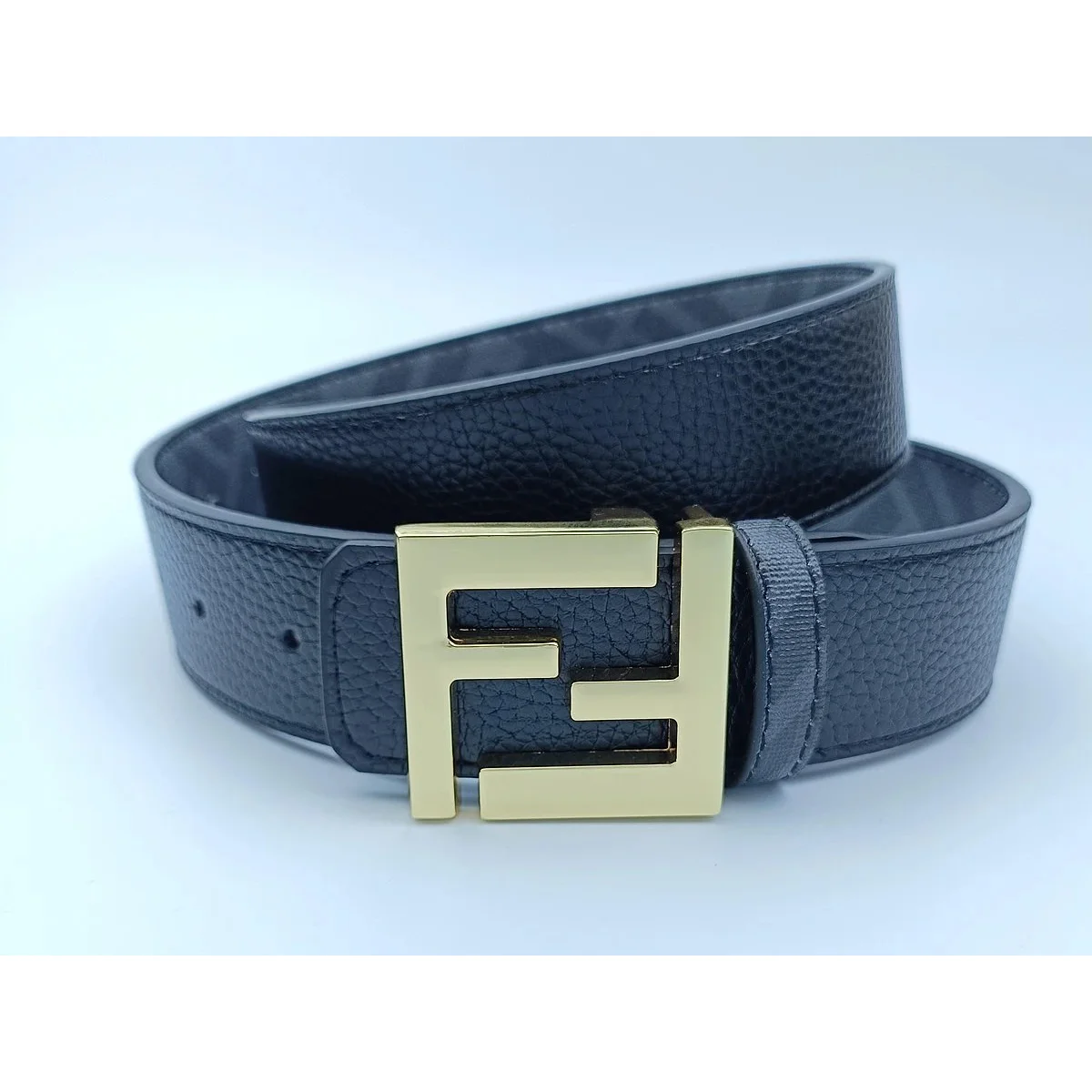 Fendi Fendi FF Logo Black/Gold Belt Black