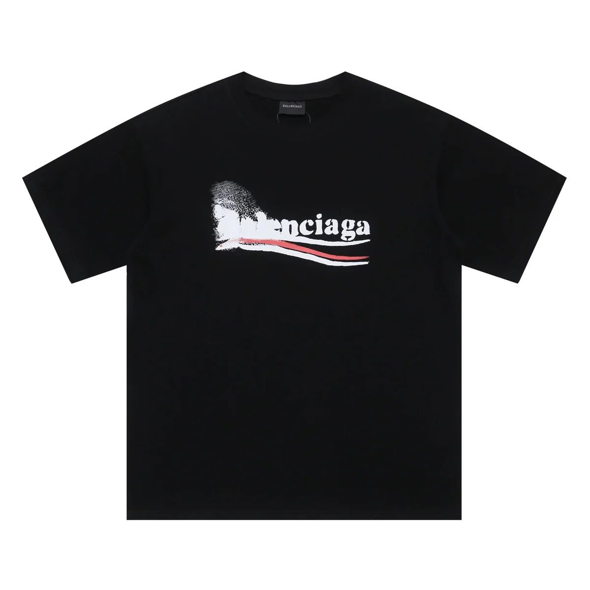 Balenciaga Balenciaga Triple Black Logo T-Shirt Black - 1