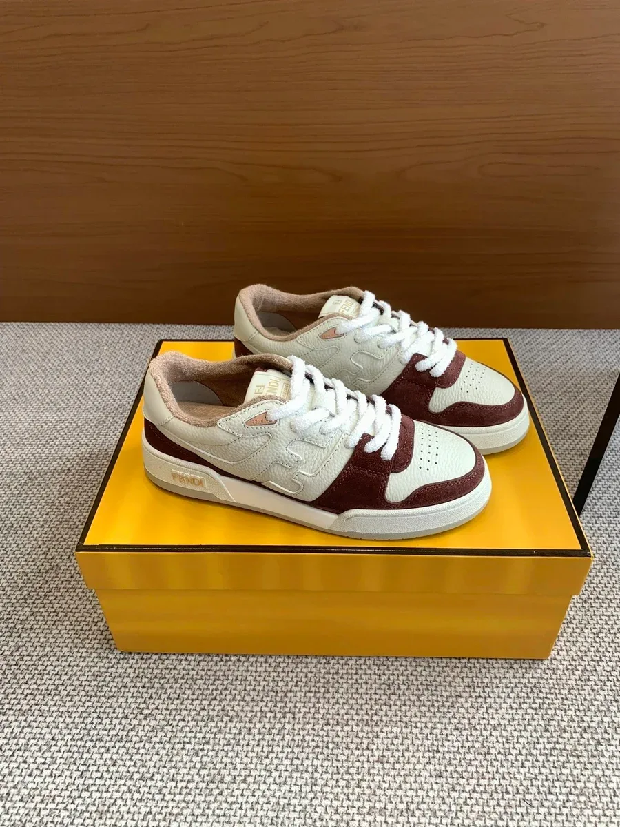 Fendi Fendi Iconic Tennis Club White/Burgundy Sneakers White - 1