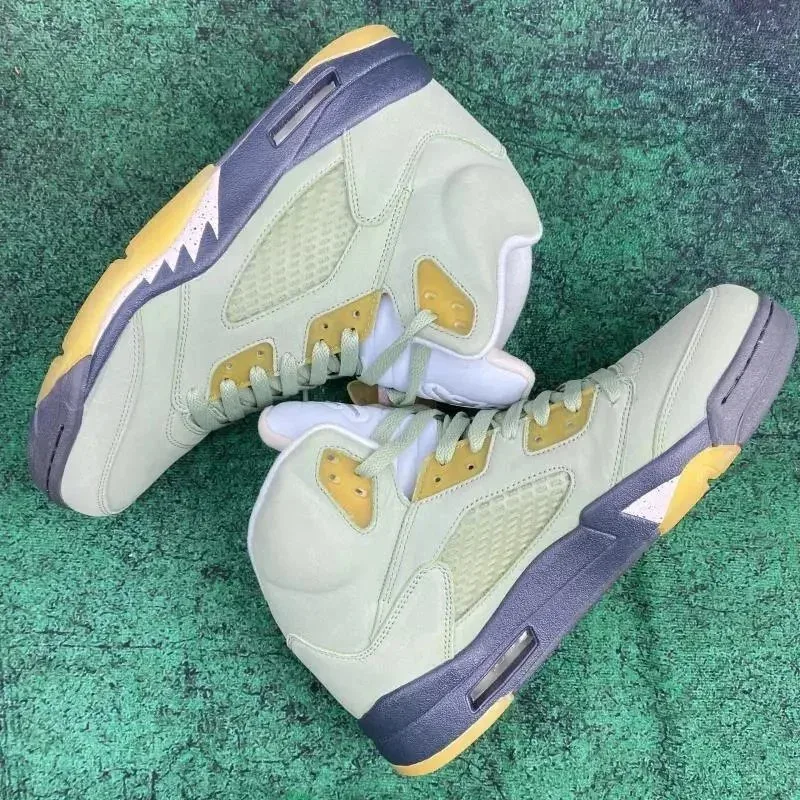 Nike Nike Air Jordan 5 Brown Green Sneakers Green - 1