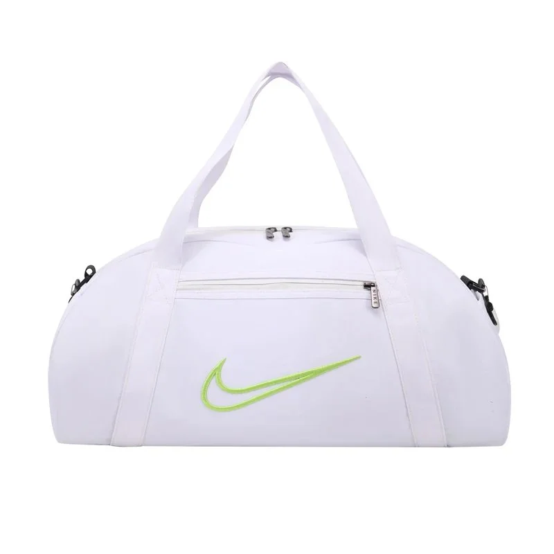 Nike Nike White with Green Swoosh Duffle Bag White - 1