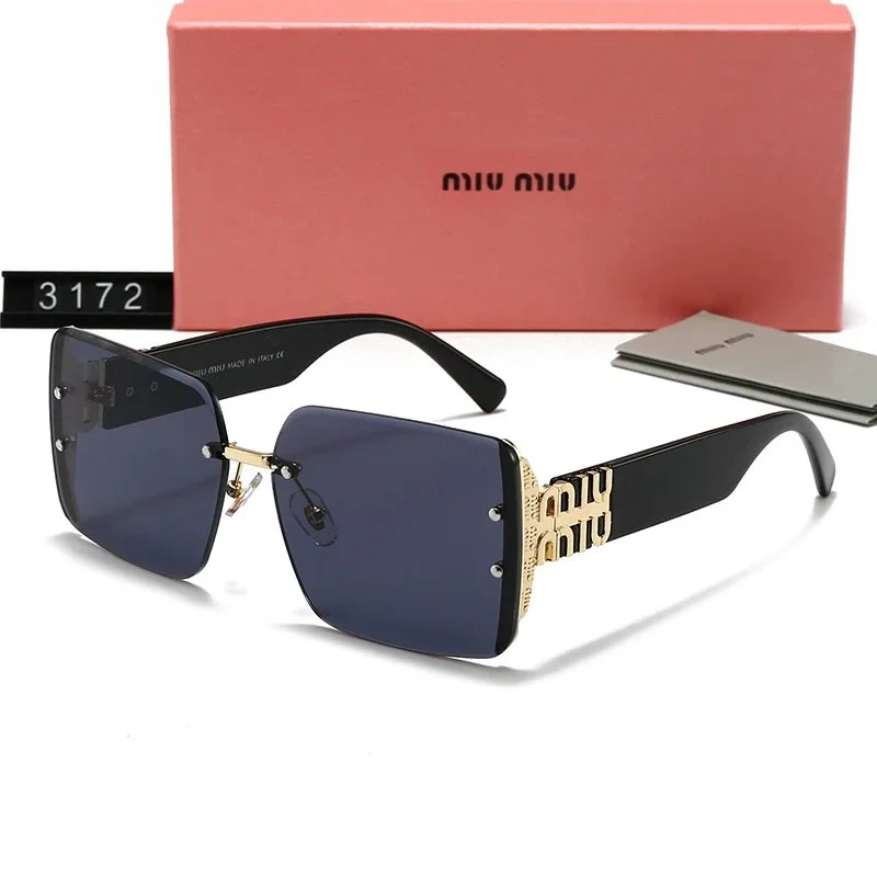 Miu Miu Miu Miu 3172-F Square Sunglasses Black - 1