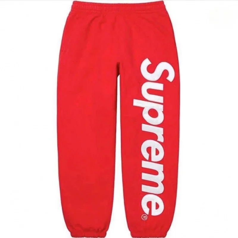 Supreme Red Supreme Logo Sweatpants