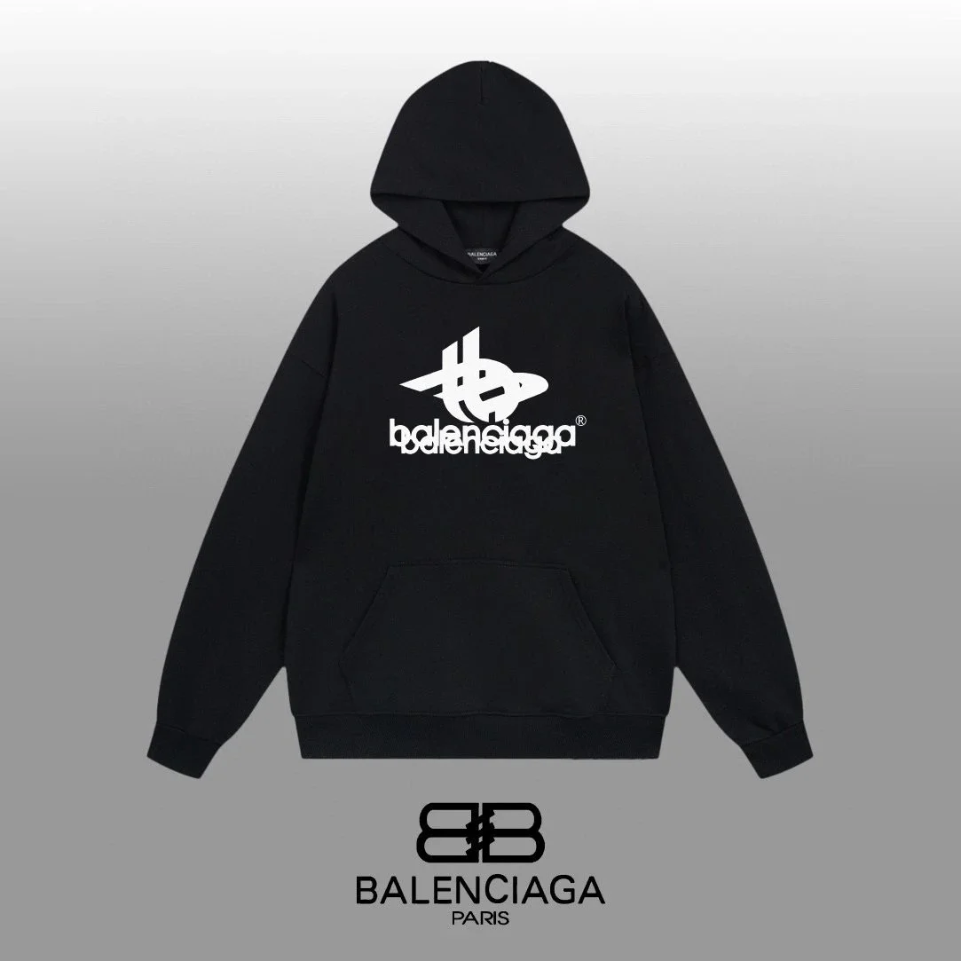 Balenciaga Balenciaga Triple B Black Hoodie Black - 1