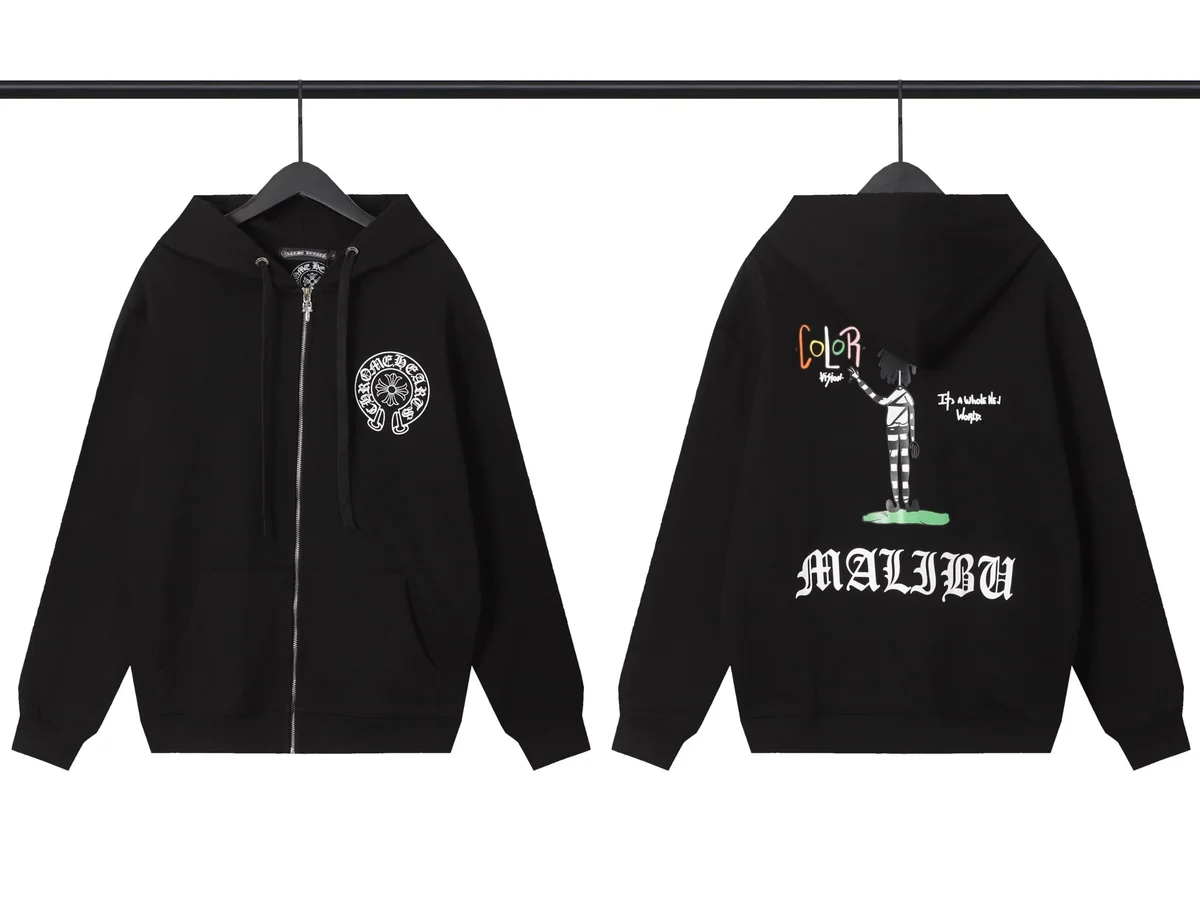 Chrome Hearts Chrome Hearts Malibu Zip-Up Hoodie Black Black - 1