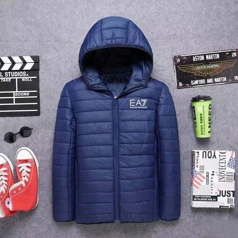 EA7 Emporio Armani EA7 Emporio Armani Navy Hooded Puffer Jacket Navy - 1