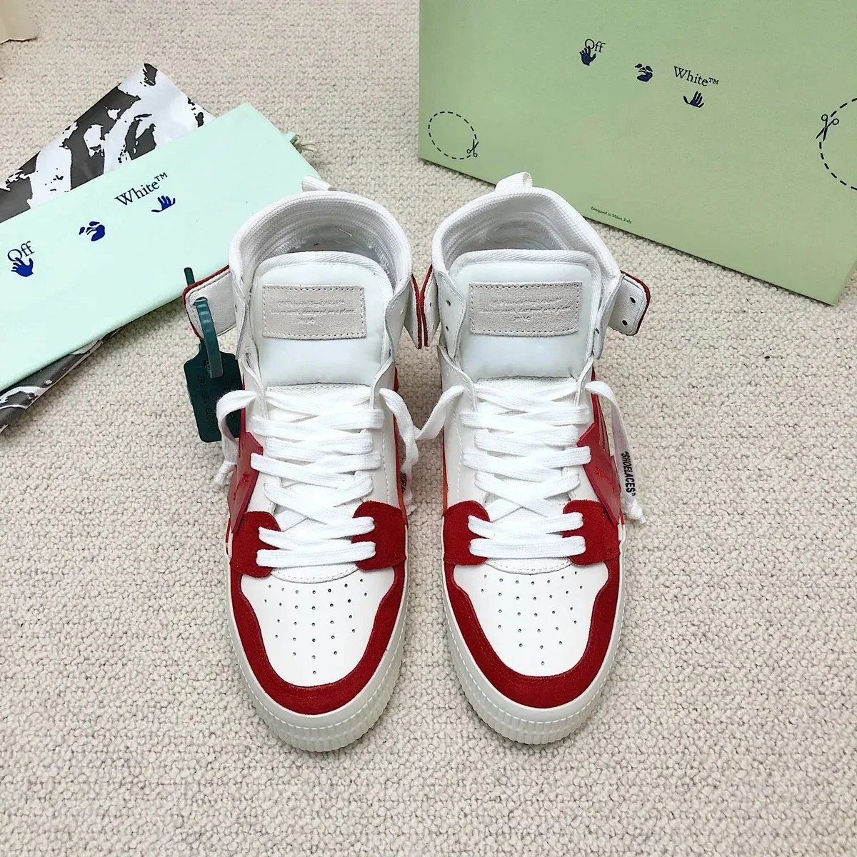 Off-White Off-White OW100 Shooter White/Red Sneakers Red - 1