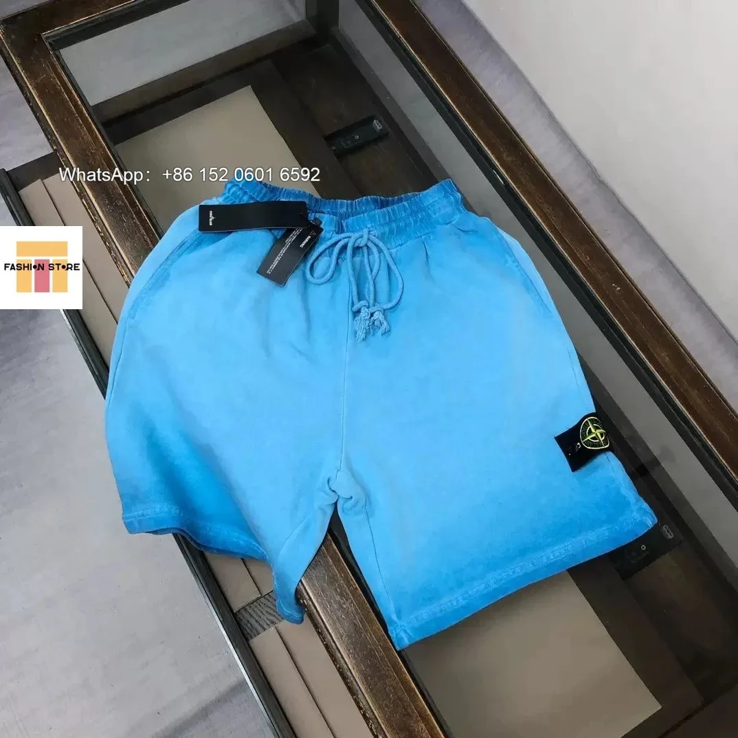 Stone Island Stone Island Compass Logo Sky Blue Shorts Blue