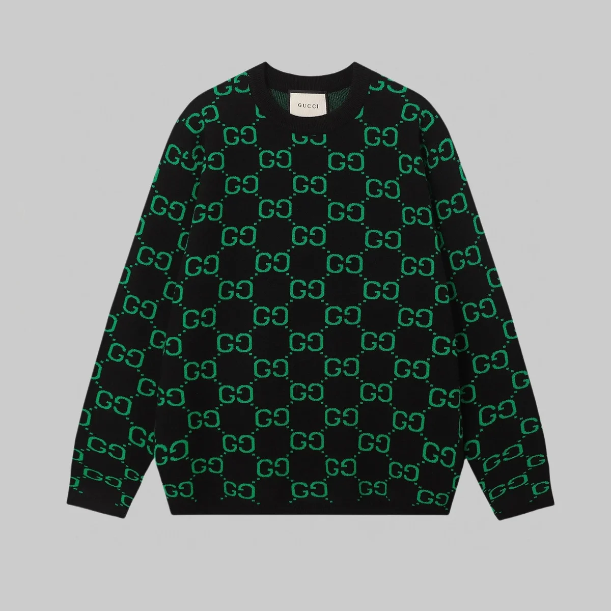 Gucci Gucci GG Supreme Black/Green Sweater Black