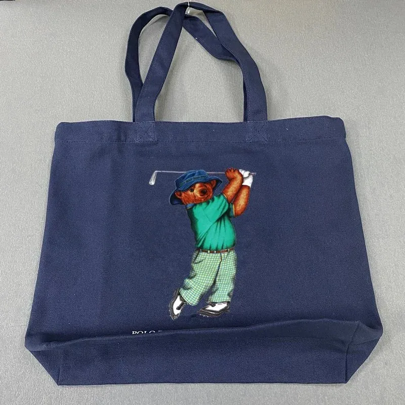Polo Ralph Lauren Polo Ralph Lauren Golf Bear Navy Canvas Tote Bag Navy - 1